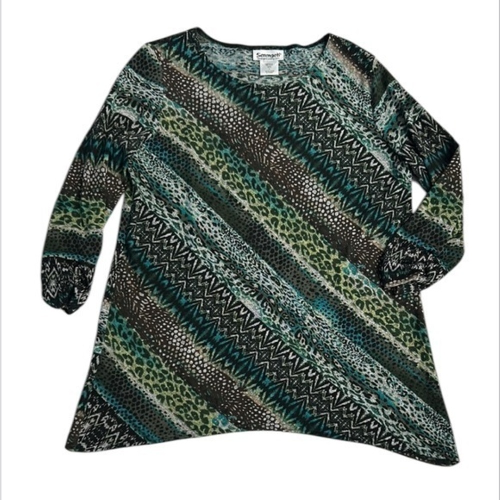 Serengeti size large animal print shirt